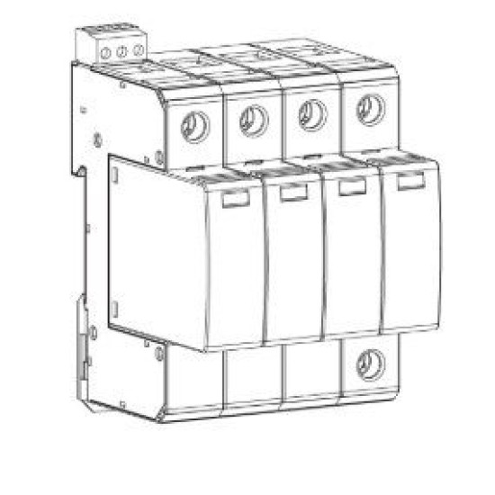 Обмежувач перенапруги ETI 002440395 ETITEC C T2 275/20 (4+0) 4p