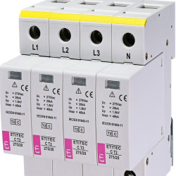 Обмежувач перенапруги ETI 002440396 ETITEC C T2 275/20 (4+0) 4p RC