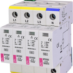 Обмежувач перенапруги ETI 002440404 ETITEC C T2 275/20 (3+1) 4p RC