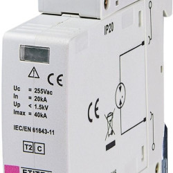 Обмежувач перенапруги ETI 002440413 ETITEC C T2 255/20 G 1p