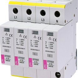 Обмежувач перенапруги ETI 002440407 ETITEC C T2 440/20 (4+0) 4p