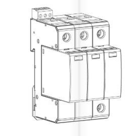 Обмежувач перенапруги ETI 002440412 ETITEC C T2 440/20 (3+0) 3p RC