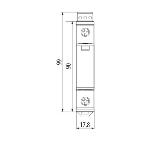 Обмежувач перенапруги ETI 002440418 ETITEC D T3 275/3 (1+0) 1p RC