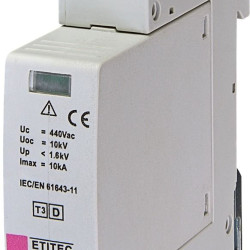 Обмежувач перенапруги ETI 002440419 ETITEC D T3 440/3 (1+0) 1p