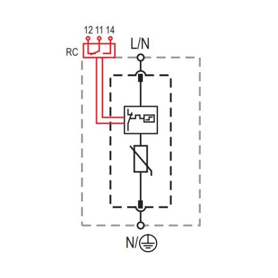 Обмежувач перенапруги ETI 002440500 ETITEC M T12 300/7 (1+0 2p TNC)