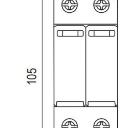 Обмежувач перенапруги ETI 002440502 ETITEC M T12 300/7 (2+0 2p TNC-S)