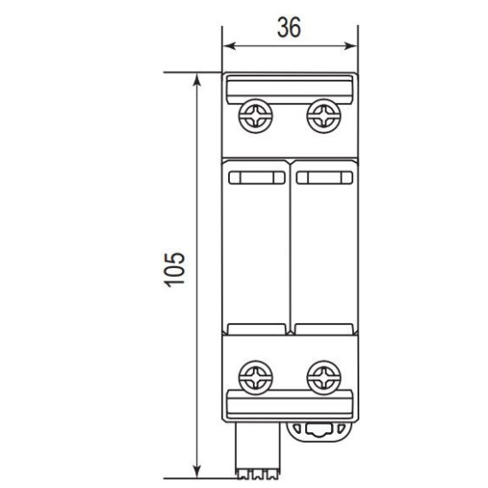 Обмежувач перенапруги ETI 002440502 ETITEC M T12 300/7 (2+0 2p TNC-S)