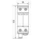 Обмежувач перенапруги ETI 002440502 ETITEC M T12 300/7 (2+0 2p TNC-S)