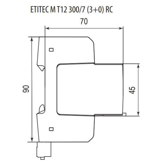 Обмежувач перенапруги ETI 002440504 ETITEC M T12 300/7 (3+0 3p TNC)