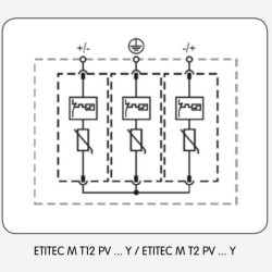 Обмежувач перенапруги ETI 002440512 ETITEC M T12 PV 1100/12 5 Y RC (для PV систем)