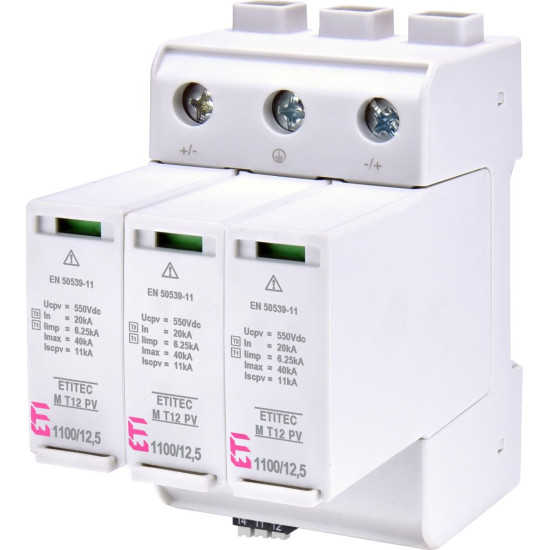 Обмежувач перенапруги ETI 002440512 ETITEC M T12 PV 1100/12 5 Y RC (для PV систем)