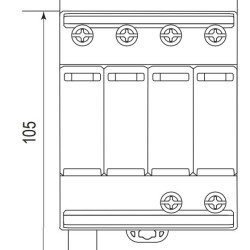 Обмежувач перенапруги ETI 002440551 ETITEC SM T12 300/12.5 (3+1 4p TT TN-S) RC