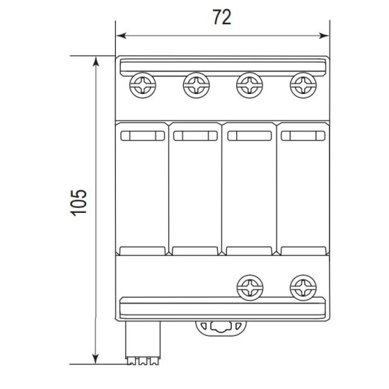 Обмежувач перенапруги ETI 002440551 ETITEC SM T12 300/12.5 (3+1 4p TT TN-S) RC