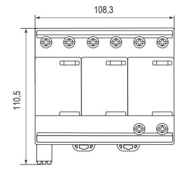 Обмежувач перенапруги ETI 002440560 ETITEC SM T12 300/25 (3+0 6p TNC)