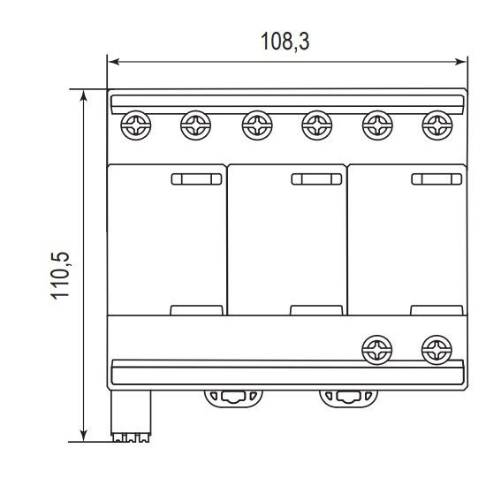 Обмежувач перенапруги ETI 002440560 ETITEC SM T12 300/25 (3+0 6p TNC)