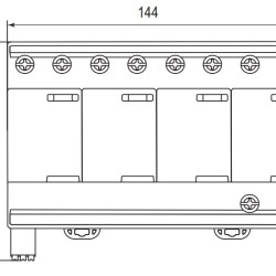 Обмежувач перенапруги ETI 002440562 ETITEC SM T12 300/25 (3+1 8p TT TN-S)