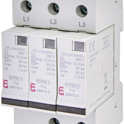 Обмежувач перенапруги ETI 002442905 ETITEC V T12 280/12.5 (3+0)