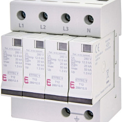 Обмежувач перенапруги ETI 002442907 ETITEC V T12 280/12.5 (4+0)