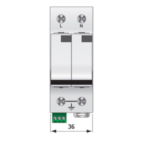 Обмежувач перенапруги ETI 002442913 ETITEC V T12 280/12.5 (1+1) RC