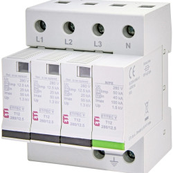 Обмежувач перенапруги ETI 002442918 ETITEC V T12 280/12.5 (3+1) RC