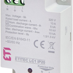 Обмежувач перенапруги ETI 002442980 ETITEC LC1 IP20