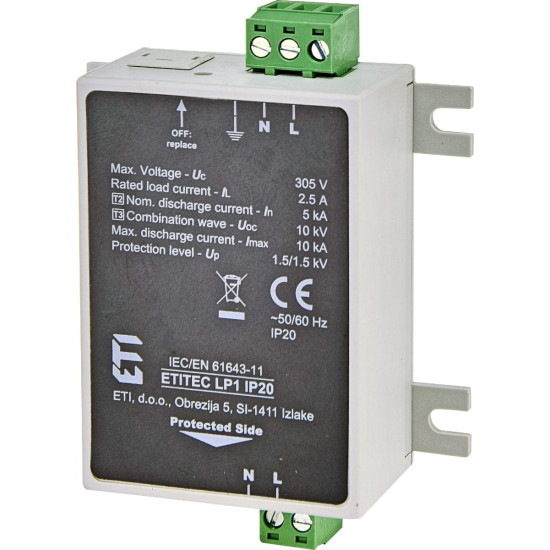 Обмежувач перенапруги ETI 002442981 ETITEC LP1 IP20