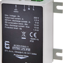 Обмежувач перенапруги ETI 002442982 ETITEC LP2 IP20