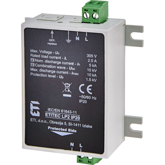Обмежувач перенапруги ETI 002442982 ETITEC LP2 IP20