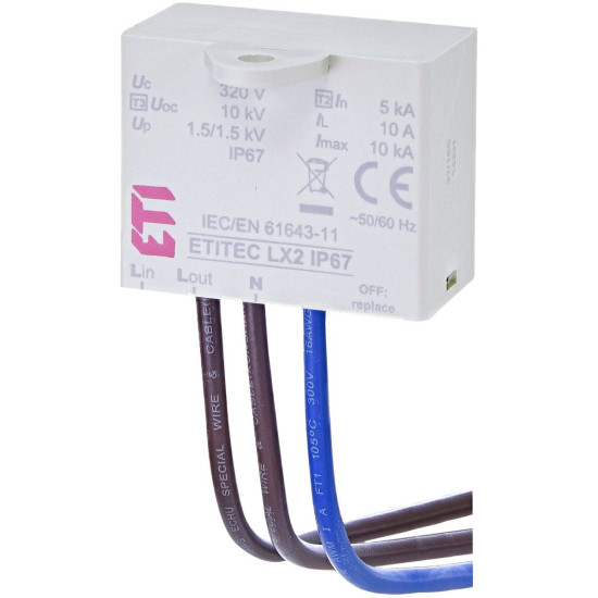Обмежувач перенапруги ETI 002442984 ETITEC LX2 IP67
