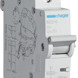 Комбінований розчіплювач перенапруги та мінімальної напруги Hager MZ215 230В