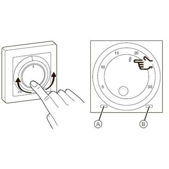 Кімнатний термостат Schneider Electric NU350154 із вбудованим датчиком 8А (антрацит)