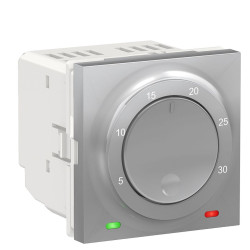 Кімнатний термостат Schneider Electric NU350130 із вбудованим датчиком 8А (алюміній)