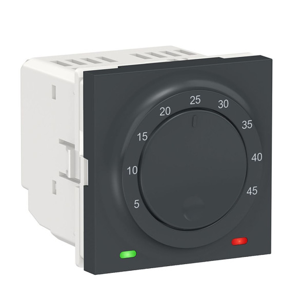 Кімнатний термостат Schneider Electric NU350154 із вбудованим датчиком 8А (антрацит)