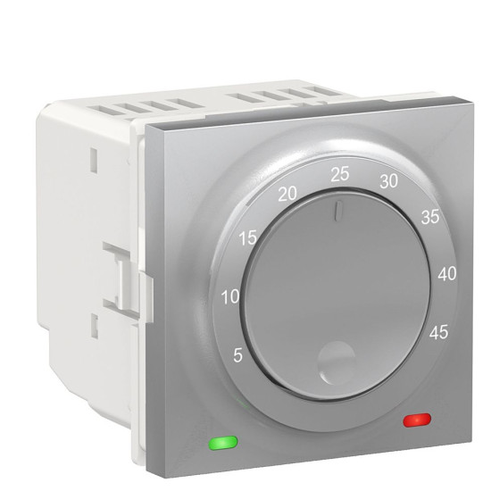 Термостат Schneider Electric NU350330 для теплої підлоги 10А (алюміній)