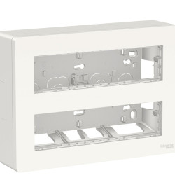 Антибактеріальна установча коробка Schneider Electric NU121820 Unica System+ 2х4