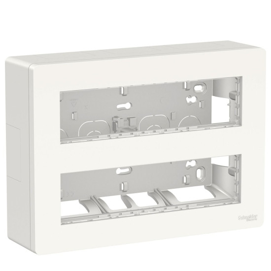 Антибактеріальна установча коробка Schneider Electric NU121820 Unica System+ 2х4