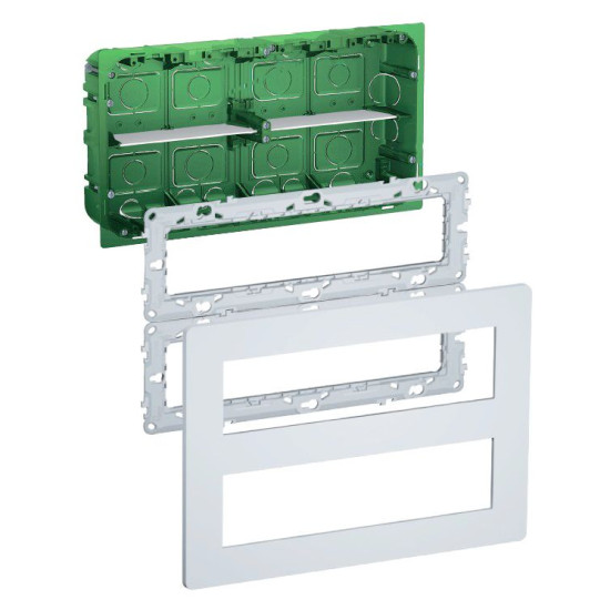 Антибактеріальна установча коробка Schneider Electric NU171020 Unica System+ 2х5
