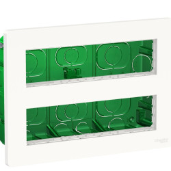 Антибактеріальна установча коробка Schneider Electric NU171820 Unica System+ 2х4