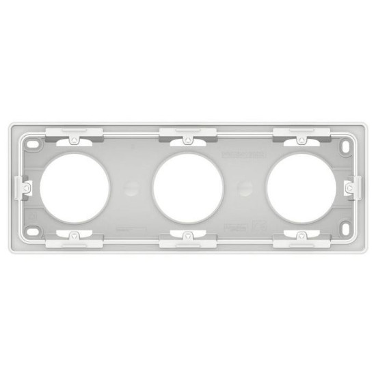 Трипостова коробка Schneider Electric NU800618 для відкритої установки (біла)