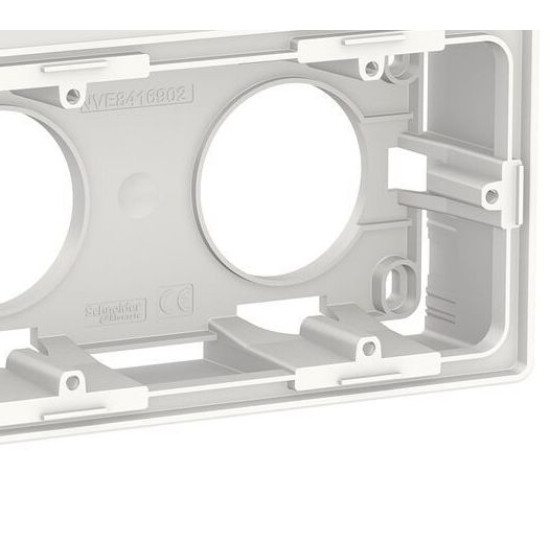 Трипостова коробка Schneider Electric NU800618 для відкритої установки (біла)