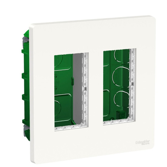 Вбудована коробка Schneider Electric NU172418 Unica System+ 2х2 (білий)