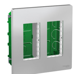 Встановлювальна коробка Schneider Electric NU172430 Unica System+ 2х2 (алюміній)