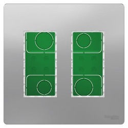 Встановлювальна коробка Schneider Electric NU172430 Unica System+ 2х2 (алюміній)