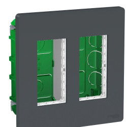 Встановлювальна коробка Schneider Electric NU172454 Unica System+ 2х2 (антрацит)