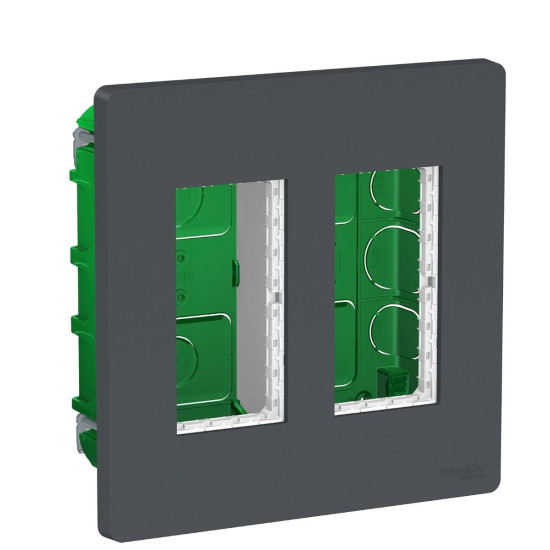 Встановлювальна коробка Schneider Electric NU172454 Unica System+ 2х2 (антрацит)