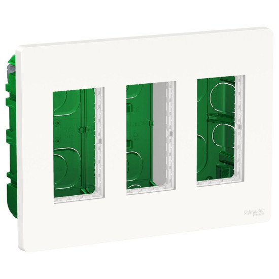 Вбудована коробка Schneider Electric NU173418 Unica System+ 3х2 (білий)