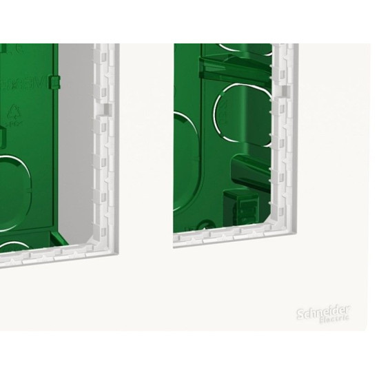 Вбудована коробка Schneider Electric NU173418 Unica System+ 3х2 (білий)