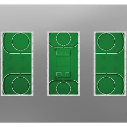 Вбудована коробка Schneider Electric NU173430 Unica System+ 3х2 (алюміній)