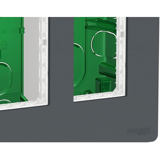 Встановлювальна коробка Schneider Electric NU173454 Unica System+ 3х2 (антрацит)