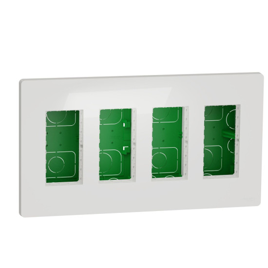 Встановлювальна коробка Schneider Electric NU174418 Unica System+ 4х2 (білий)